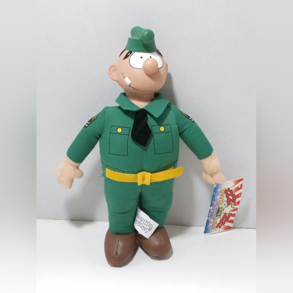 Sarge Plush Doll Beetle Bailey Comics 2000 Toy Works 9" King Features Syndicate